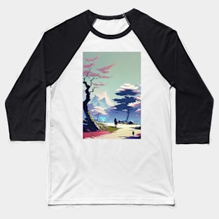 Japanese landscape Baseball T-Shirt